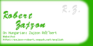 robert zajzon business card